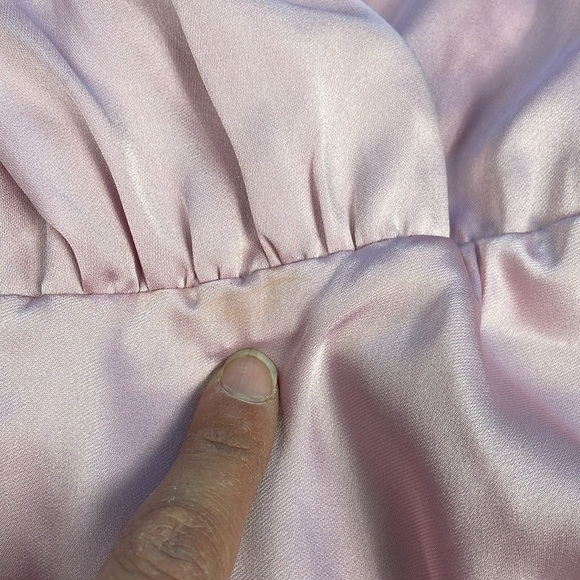 New Favorite Daughter Sleeveless Nita Dress Pastel Lavender Satin Maxi Sz M - Picture 10 of 11